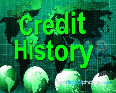 Credit History Represents Debit Card And Bankcard Stock Image
