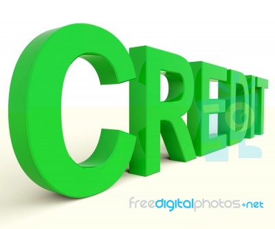 Credit Word For Financial Loan Stock Image