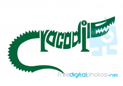 Crocodile Alphabet Logo  Stock Image