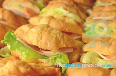 Croissant Sandwich Stock Photo