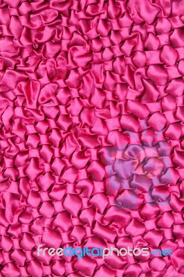 Crumpled Pink Silk Fabric Stock Photo