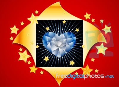 Crystal Heart Stock Image