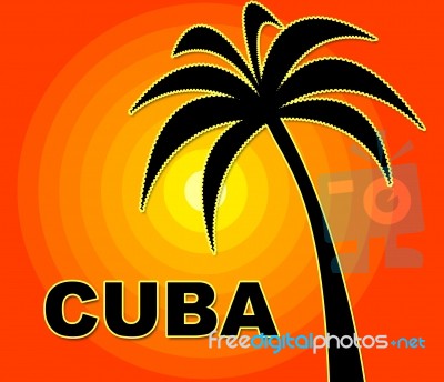 Cuban Holiday Represents Go On Leave And Summer Stock Image