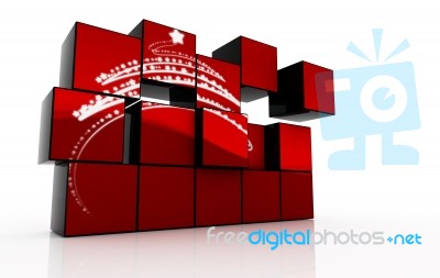 Cubes Christmas Stock Image