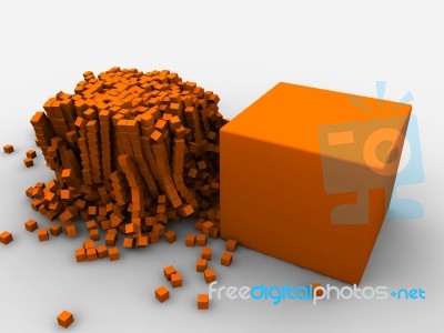 Cubi Business In Crollo Stock Image