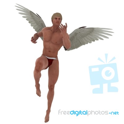Cupid In Mid-air Stock Image