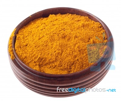 Curcuma On Bowl Stock Photo