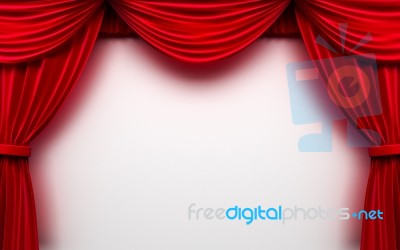 Curtain Frame Stock Image