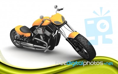 Custom Motorcycle Modern 3d Stock Image