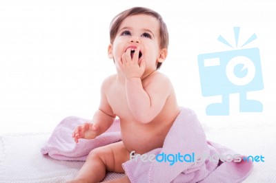 Cute Baby Laughing Stock Photo