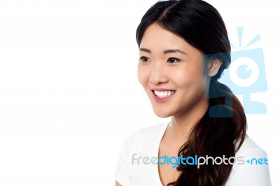 Cute Young Asian Female Model Stock Photo