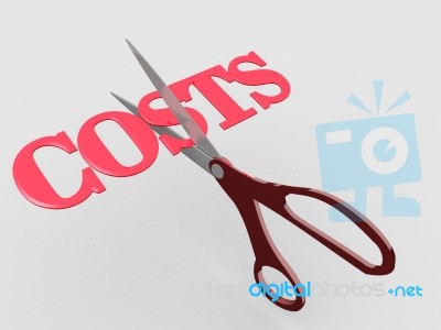 Cutting Costs Scissors Stock Image