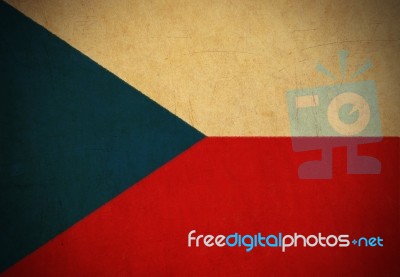 Czech Republic Flag Drawing ,grunge And Retro Flag Series Stock Image