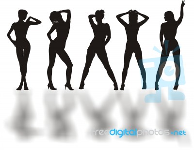 Dancing Girls Stock Image