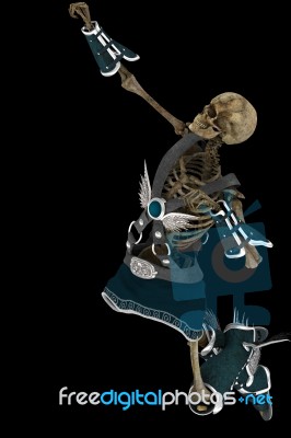 Dancing Skeleton Stock Image