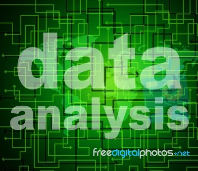 Data Analysis Means Analyse Bytes And Investigate Stock Image