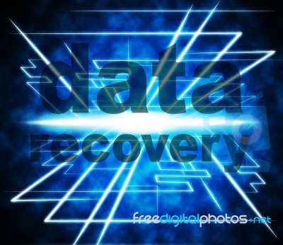 Data Recovery Represents Recapture Information And Retrieve Stock Image