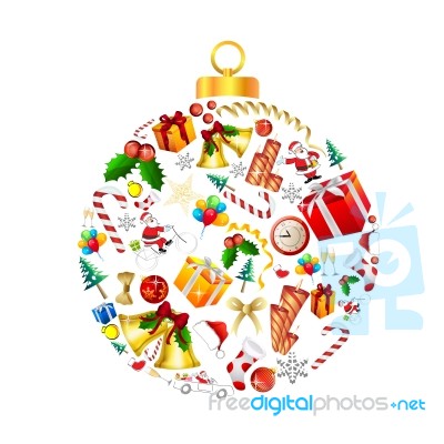 Decorated Christmas Card Stock Image