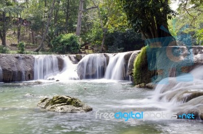 Deep Forest Waterfall(jed Sao Noi Waterfall) Saraburi, Thailand Stock Photo