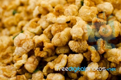 Deep Fried Pork Skin Snacks Stock Photo