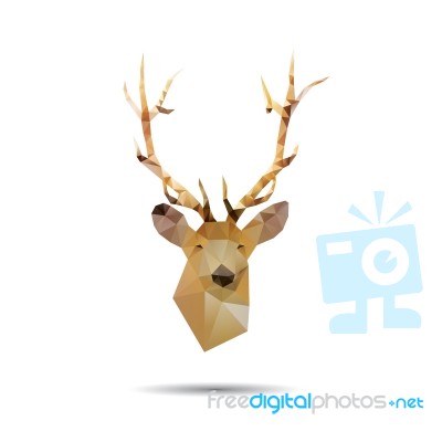 Deer Head Abstract Isolated Stock Image