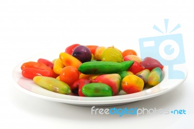 Deletable Imitation Fruits Stock Photo