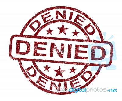 Denied Stamp Stock Photo