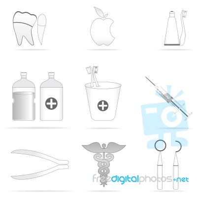 Dental Icons Stock Image