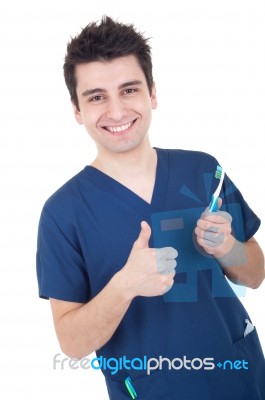 Dentist Thumb Up Stock Photo