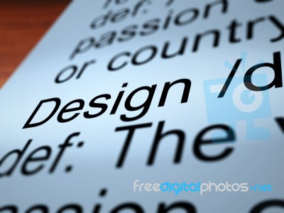 Design Word Definition Stock Photo