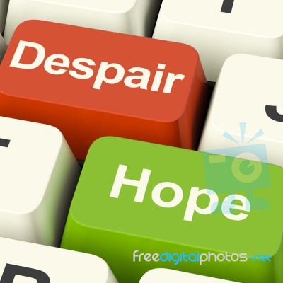 Despair Or Hope Computer Keys Stock Image
