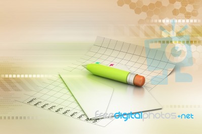 Detailed Envelope And Pencil Stock Image