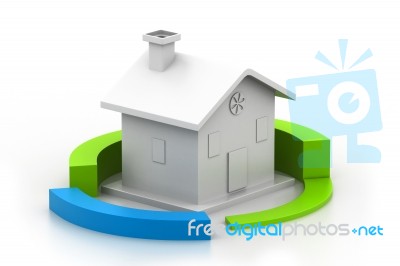 Diagram With House Stock Image