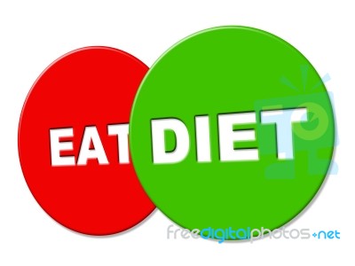 Diet Sign Means Lose Weight And Dieting Stock Image