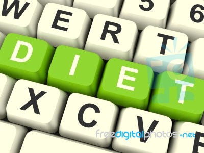 Dieting Computer Keys Stock Image