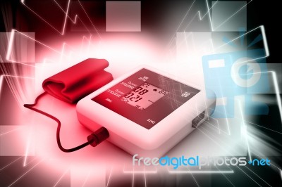 Digital Blood Pressure Gauge Stock Image