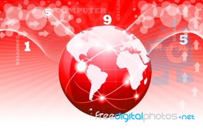Digital Earth Stock Image