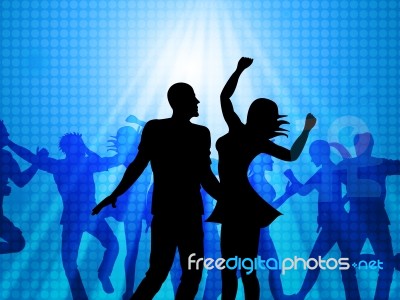 Disco Party Represents Dance Celebration And Joy Stock Image