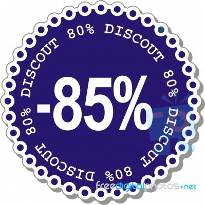 Discount Eighty Five Percent Stock Image