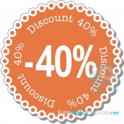 Discount Forty Percent Stock Image