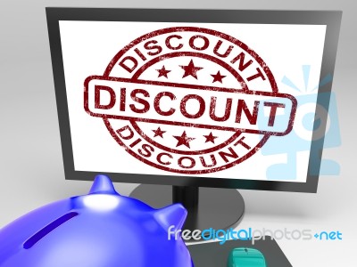 Discount Stamp Shows Promotion, Reduction And Clearance Stock Image