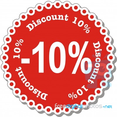 Discount Ten Percent Stock Image