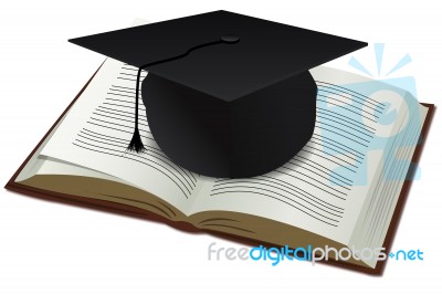 Doctorate Cap On Book Stock Image