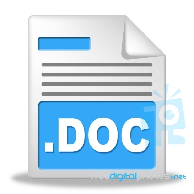 Document File Represents Archives Correspondence And Folders Stock Image