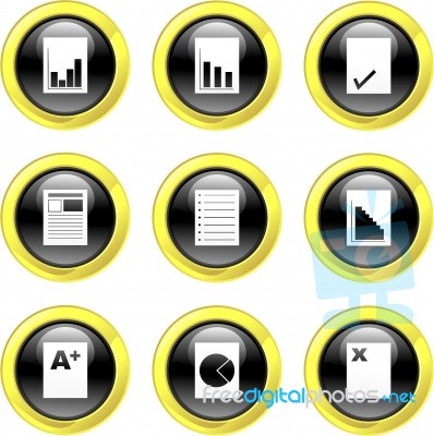 Document Icon Set Stock Image