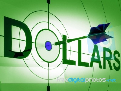 Dollars Means Bucks Cash Income Or Prosperity Stock Image