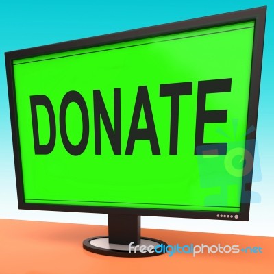 Donate Computer Shows Charity Donating And Fundraising Stock Image