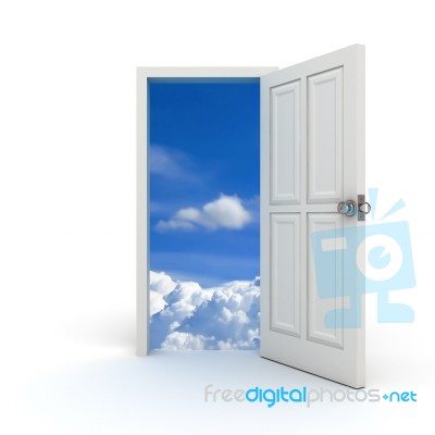 Door Open To The Sky Stock Image