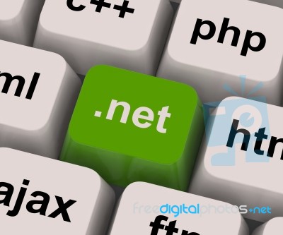 Dot Net Key Shows Programming Stock Image