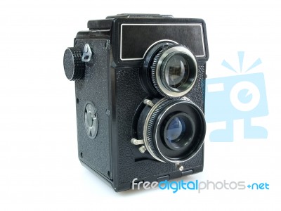 Double Lens Camera Stock Photo